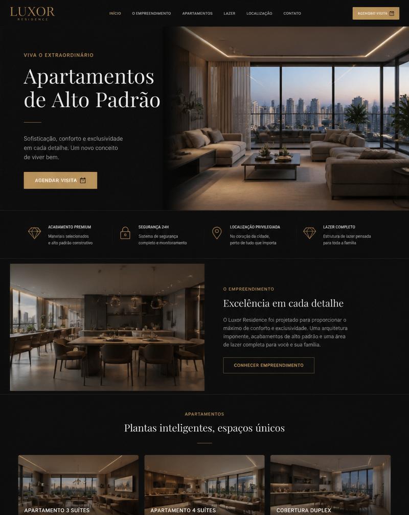 Exemplo de landing page: Imobiliária Premium